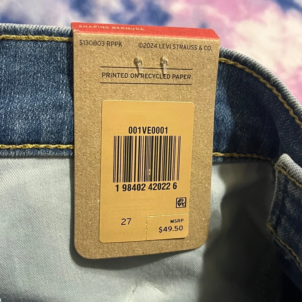Levi's Shaping Bermuda Denim Shorts